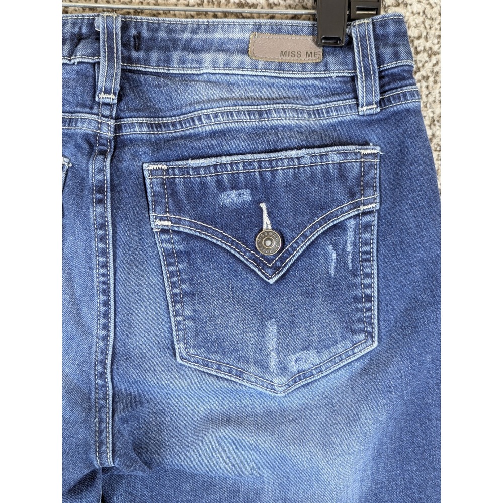 Miss Me Ankle Skinny Jeans Distressed Denim Standard Fit Women's 29 (Fits 29x27) - Picture 1 of 11